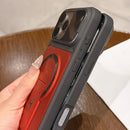 Shockproof Lens Cover Magnetic Phone Case with Hidden Holder For iPhone 17