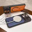 Shockproof Lens Cover Magnetic Phone Case with Hidden Holder For iPhone 17