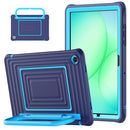For Samsung Galaxy Tab A11+ / A9+ Ripple Silicone Hybrid PC Tablet Case with Shoulder Strap