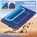For Samsung Galaxy Tab A11+ / A9+ Ripple Silicone Hybrid PC Tablet Case with Shoulder Strap