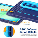 For Samsung Galaxy Tab A11+ / A9+ Ripple Silicone Hybrid PC Tablet Case with Shoulder Strap
