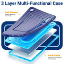 For Samsung Galaxy Tab A11+ / A9+ Ripple Silicone Hybrid PC Tablet Case with Shoulder Strap