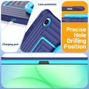 For Samsung Galaxy Tab A11+ / A9+ Ripple Silicone Hybrid PC Tablet Case with Shoulder Strap