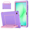 For Samsung Galaxy Tab A11+ / A9+ Ripple Silicone Hybrid PC Tablet Case with Shoulder Strap