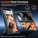 Hidden Metal Holder Magnetic Shockproof Phone Case, For Galaxy Z Fold8 5G, For Galaxy Z Fold8 Ultra 5G, For Galaxy Z Flip8 5G, For Galaxy Z Fold7 5G