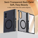 For Samsung Galaxy Z Fold 8 5G Intergrated Shell And Flim Translucent Hinge Holder Magnetic Phone Case