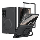 Rotation Magnetic Ring Holder Hinge Integrated Film Phone Case, For  Galaxy Z Fold8 5G, For Galaxy Z Fold8 Ultra 5G, For Galaxy Z Flip8 5G