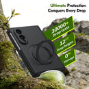 Rotation Magnetic Ring Holder Hinge Integrated Film Phone Case, For  Galaxy Z Fold8 5G, For Galaxy Z Fold8 Ultra 5G, For Galaxy Z Flip8 5G