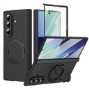 Rotation Magnetic Ring Holder Hinge Integrated Film Phone Case, For  Galaxy Z Fold8 5G, For Galaxy Z Fold8 Ultra 5G, For Galaxy Z Flip8 5G
