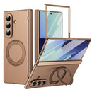 Rotation Magnetic Ring Holder Hinge Integrated Film Phone Case, For  Galaxy Z Fold8 5G, For Galaxy Z Fold8 Ultra 5G, For Galaxy Z Flip8 5G