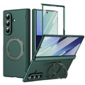Magnetic Ring Holder Hinge Integrated Film Phone Case For Galaxy Z Fold8 Ultra 5G