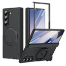 Rotation Magnetic Ring Holder Hinge Integrated Film Phone Case, For Galaxy Z Flip7 5G, For Galaxy Z Flip6 5G, For Galaxy Z Fold6 5G, For Galaxy Z Fold5 5G