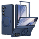 Rotation Magnetic Ring Holder Hinge Integrated Film Phone Case, For Galaxy Z Flip7 5G, For Galaxy Z Flip6 5G, For Galaxy Z Fold6 5G, For Galaxy Z Fold5 5G