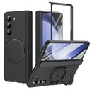 Rotation Magnetic Ring Holder Hinge Integrated Film Phone Case, For Galaxy Z Flip7 5G, For Galaxy Z Flip6 5G, For Galaxy Z Fold6 5G, For Galaxy Z Fold5 5G