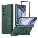 Rotation Magnetic Ring Holder Hinge Integrated Film Phone Case, For Galaxy Z Flip7 5G, For Galaxy Z Flip6 5G, For Galaxy Z Fold6 5G, For Galaxy Z Fold5 5G