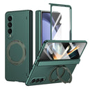 Rotation Magnetic Ring Holder Hinge Integrated Film Phone Case, For Galaxy Z Flip5 5G, For Galaxy Z Fold4 5G, For Galaxy Z Fold3 5G