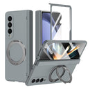 Rotation Magnetic Ring Holder Hinge Integrated Film Phone Case, For Galaxy Z Flip5 5G, For Galaxy Z Fold4 5G, For Galaxy Z Fold3 5G