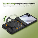 Rotation Magnetic Ring Holder Hinge Integrated Film Phone Case, For Galaxy Z Flip7 5G, For Galaxy Z Flip6 5G, For Galaxy Z Fold6 5G, For Galaxy Z Fold5 5G
