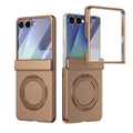 Rotation Magnetic Ring Holder Hinge Integrated Film Phone Case, For Galaxy Z Flip7 5G, For Galaxy Z Flip6 5G, For Galaxy Z Fold6 5G, For Galaxy Z Fold5 5G