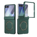 Rotation Magnetic Ring Holder Hinge Integrated Film Phone Case, For Galaxy Z Flip7 5G, For Galaxy Z Flip6 5G, For Galaxy Z Fold6 5G, For Galaxy Z Fold5 5G