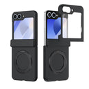Rotation Magnetic Ring Holder Hinge Integrated Film Phone Case, For Galaxy Z Flip7 5G, For Galaxy Z Flip6 5G, For Galaxy Z Fold6 5G, For Galaxy Z Fold5 5G