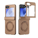 Rotation Magnetic Ring Holder Hinge Integrated Film Phone Case, For Galaxy Z Flip7 5G, For Galaxy Z Flip6 5G, For Galaxy Z Fold6 5G, For Galaxy Z Fold5 5G