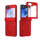 Rotation Magnetic Ring Holder Hinge Integrated Film Phone Case, For Galaxy Z Flip7 5G, For Galaxy Z Flip6 5G, For Galaxy Z Fold6 5G, For Galaxy Z Fold5 5G