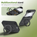 Rotation Magnetic Ring Holder Hinge Integrated Film Phone Case, For Galaxy Z Flip5 5G, For Galaxy Z Fold4 5G, For Galaxy Z Fold3 5G