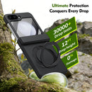 Rotation Magnetic Ring Holder Hinge Integrated Film Phone Case, For Galaxy Z Flip5 5G, For Galaxy Z Fold4 5G, For Galaxy Z Fold3 5G
