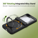 Rotation Magnetic Ring Holder Hinge Integrated Film Phone Case, For Galaxy Z Flip5 5G, For Galaxy Z Fold4 5G, For Galaxy Z Fold3 5G