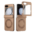 Rotation Magnetic Ring Holder Hinge Integrated Film Phone Case, For Galaxy Z Flip5 5G, For Galaxy Z Fold4 5G, For Galaxy Z Fold3 5G