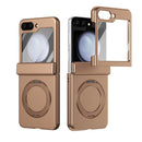 Rotation Magnetic Ring Holder Hinge Integrated Film Phone Case, For Galaxy Z Flip5 5G, For Galaxy Z Fold4 5G, For Galaxy Z Fold3 5G