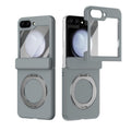 Rotation Magnetic Ring Holder Hinge Integrated Film Phone Case, For Galaxy Z Flip5 5G, For Galaxy Z Fold4 5G, For Galaxy Z Fold3 5G