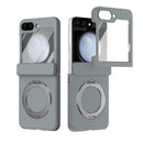 Rotation Magnetic Ring Holder Hinge Integrated Film Phone Case, For Galaxy Z Flip5 5G, For Galaxy Z Fold4 5G, For Galaxy Z Fold3 5G