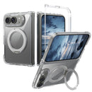 Scratch-proof Transparent Rotating Holder Magnetic Phone Case, For iPhone Duo