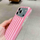 Full Coverage IMD Printed Vertical Stripes TPU Phone Case For iPhone 17 Pro