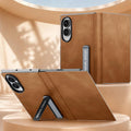 For Galaxy Z Fold 8 5G Suede Texture Kickstand Protective Phone Case