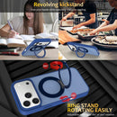 Skin Feel Revolving Kickstand Magnetic Phone Case, For iPhone 17 Pro, For iPhone 17, For iPhone 16 Pro Max, For iPhone 16 Pro
