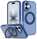 Skin Feel Revolving Kickstand Magnetic Phone Case, For iPhone 17 Pro, For iPhone 17, For iPhone 16 Pro Max, For iPhone 16 Pro