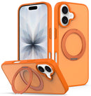 Skin Feel Revolving Kickstand Magnetic Phone Case, For iPhone 17 Pro, For iPhone 17, For iPhone 16 Pro Max, For iPhone 16 Pro