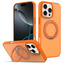 Skin Feel Revolving Kickstand Magnetic Phone Case, For iPhone 16, For iPhone 15 Pro Max, For iPhone 15 Pro, For iPhone 15