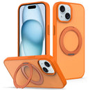 Skin Feel Revolving Kickstand Magnetic Phone Case, For iPhone 16, For iPhone 15 Pro Max, For iPhone 15 Pro, For iPhone 15