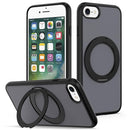 Skin Feel Revolving Kickstand Magnetic Phone Case, For iPhone 14 / 13, For iPhone SE 2022 / 2020 / 8 / 7, For iPhone 12 / 12 Pro