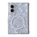 Pearlescent Shell Texture Magnetic Ring Phone Case For Galaxy Z Fold 8 5G