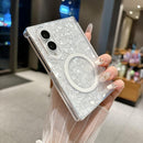 Pearlescent Shell Texture Magnetic Ring Phone Case For Galaxy Z Fold 8 5G
