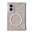 Pearlescent Shell Texture Magnetic Ring Phone Case For Galaxy Z Fold 8 5G