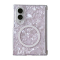 Pearlescent Shell Texture Magnetic Ring Phone Case For Galaxy Z Fold 8 5G