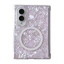 Pearlescent Shell Texture Magnetic Ring Phone Case For Galaxy Z Fold 8 5G