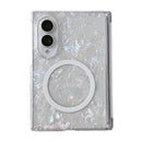 Pearlescent Shell Texture Magnetic Ring Phone Case For Galaxy Z Fold 8 5G