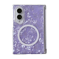 Pearlescent Shell Texture Magnetic Ring Phone Case For Galaxy Z Fold 8 5G